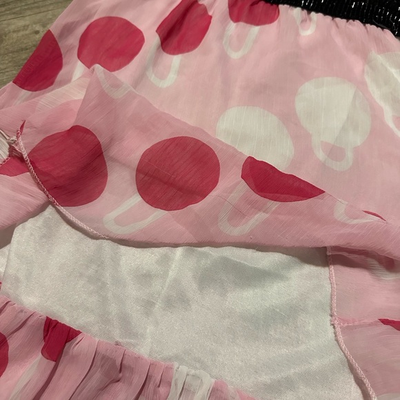 Y2K Polka dot print mesh layers pink top - Picture 6 of 6
